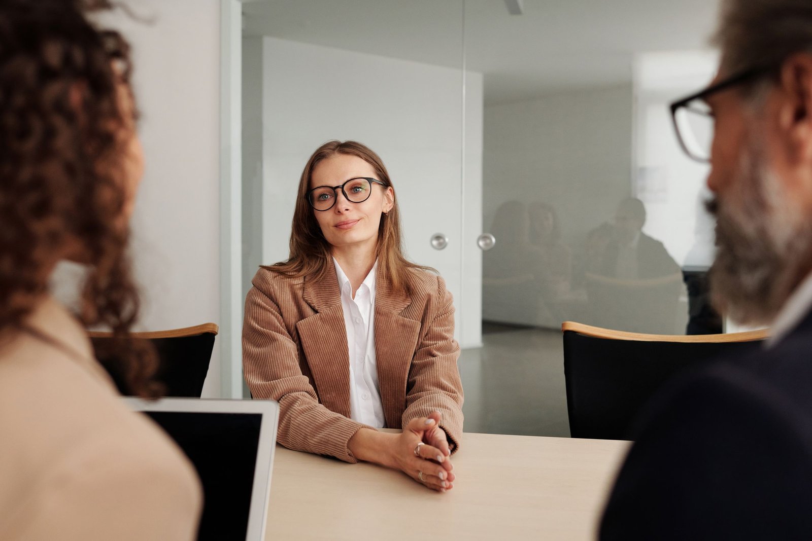 Candidate in a job interview